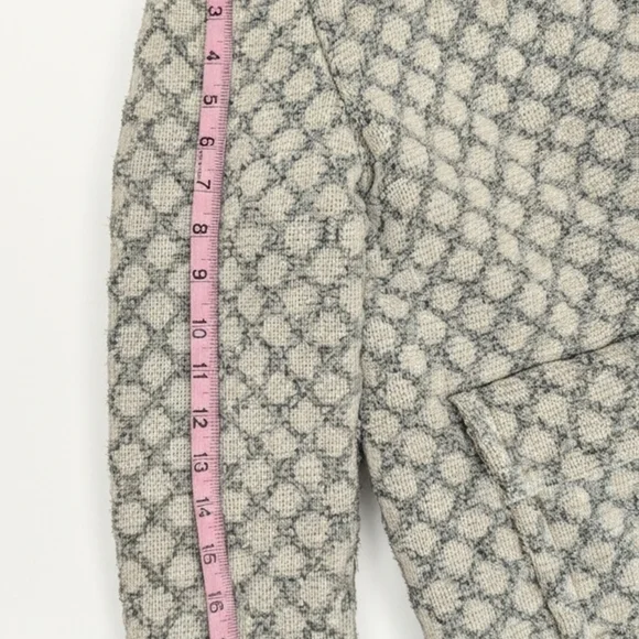 Elegant, Vintage Wool, Light Gray And Beige Patterned Women's Coat and Dress Set - Picture 9 of 16